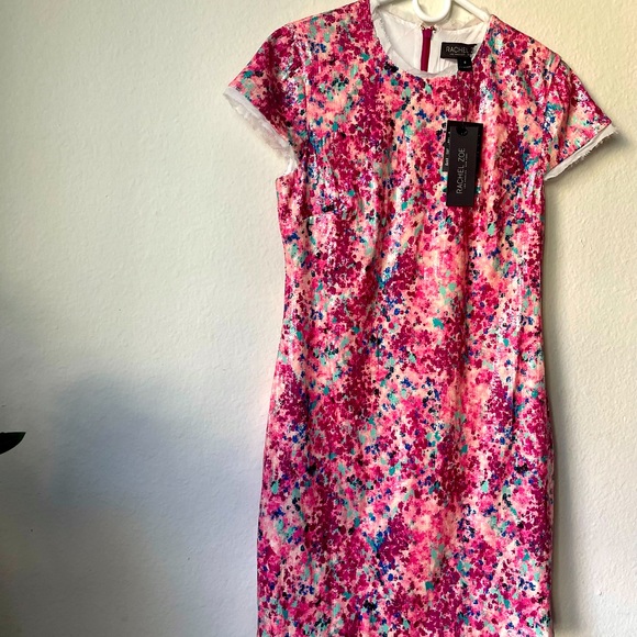 RACHEL ZOE “Lili” Pink Sequin Chiffon-trimmed Crepe Mini Dress - Picture 12 of 12